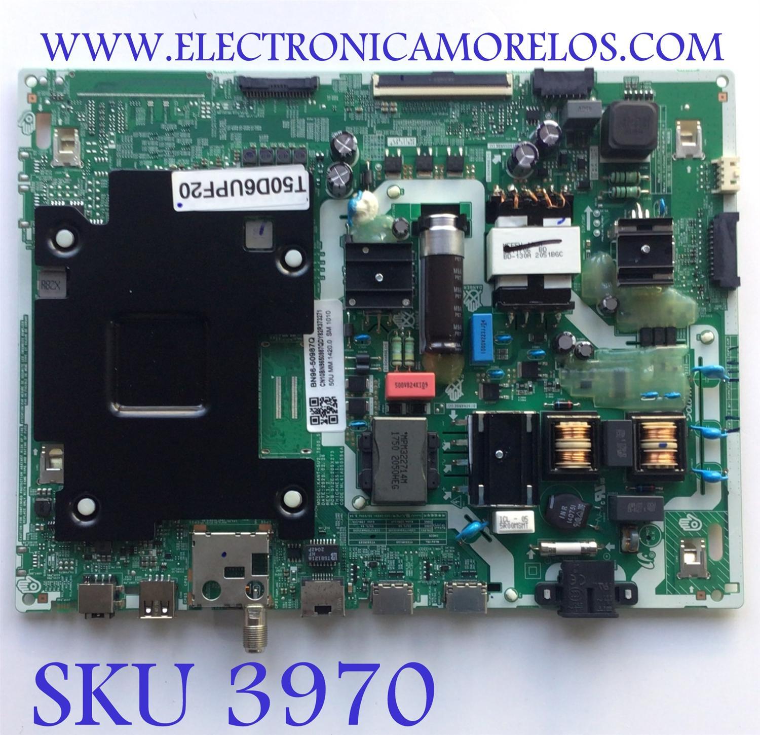 MAIN FUENTE COMBO ORIGINAL PARA TV SAMSUNG / NUMERO DE PARTE BN96-50987Q / KANT_SU2_7000_55_WW / ML41A050594A / BN9650987Q / VY50UH160 / PANEL CY-BT050HGNVAH / MODELO UN50TU7000FXZA DL06	